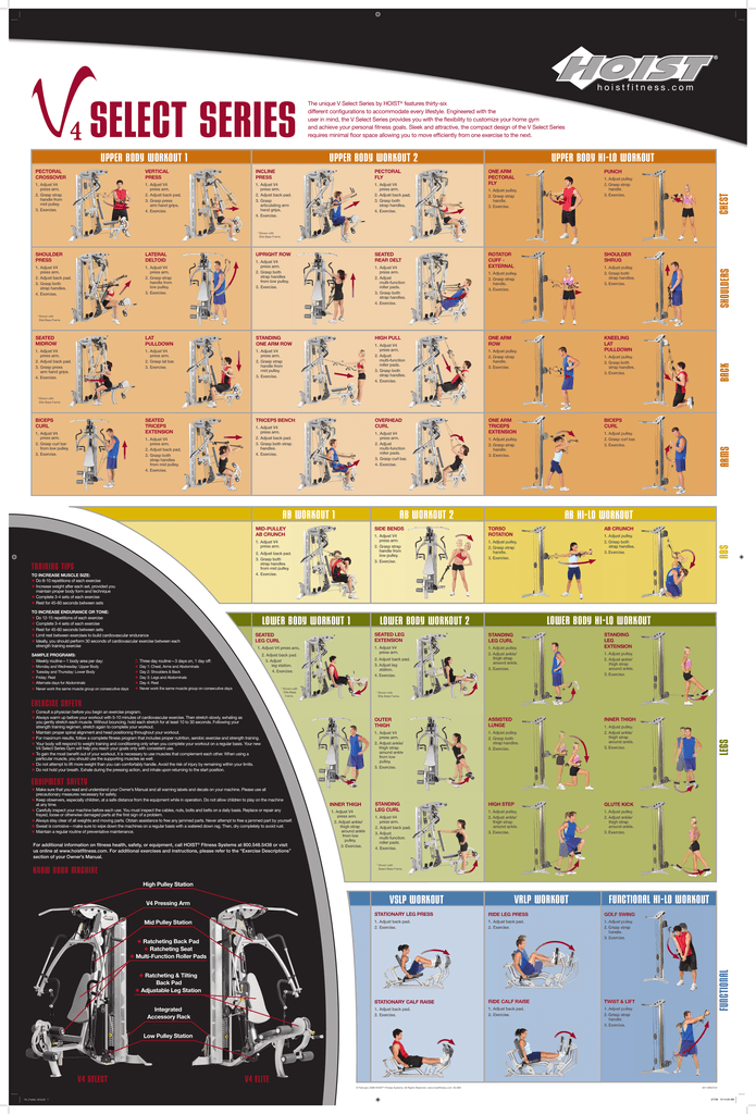 All Workout Exercises Chart