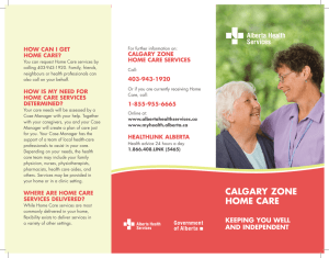 Home Care Brochure Calgary Zone