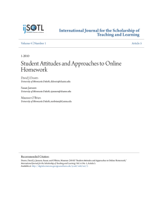 Student Attitudes and Approaches to Online Homework