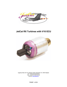 JetCat RX Turbines with V10 ECU