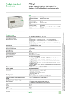 Product data sheet - Schneider Electric