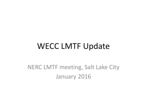 WECC LMTF current priorities 1-12-2016