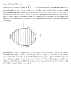 Area Between Curves - Berkeley City College