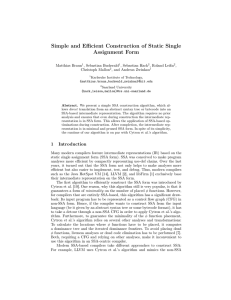 Simple and Efficient Construction of Static Single Assignment