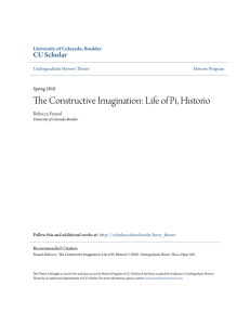 The Constructive Imagination: Life of Pi, Historio