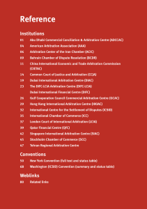 Arbitration reference - Norton Rose Fulbright