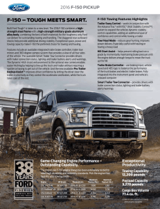 2016 Ford F-150 Pickup Trailer Towing Selector