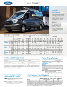 2016 Ford Transit Trailer Towing Selector