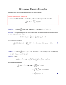 Divergence Theorem Examples
