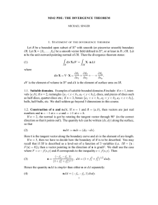 notes on the divergence theorem