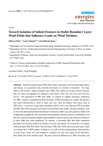 Toward Isolation of Salient Features in Stable Boundary Layer Wind