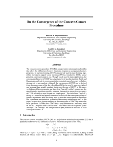 On the Convergence of the Concave-Convex Procedure
