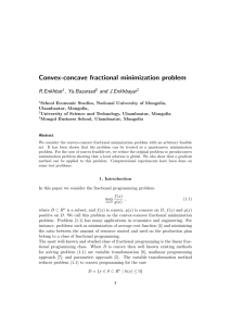 Convex-concave fractional minimization problem
