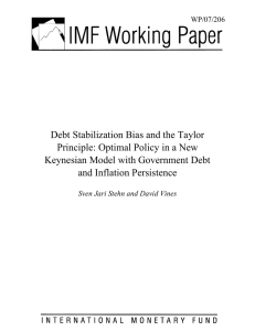 Debt Stabilization Bias and the Taylor Principle: Optimal Policy
