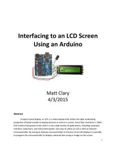 Interfacing to an LCD Screen Using an Arduino