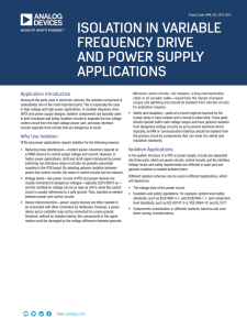 isolation in variable frequency drive and power supply applications