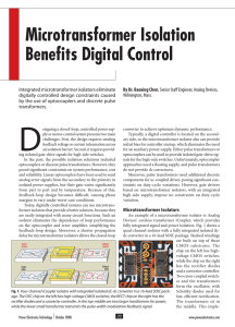 Microtransformer Isolation Benefits Digital Control