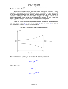 Horn Physics (revised 6/29/08) - Quarter Wavelength Loudspeaker