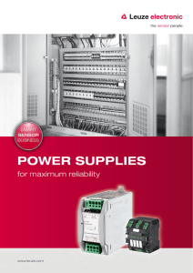 power supplies - Leuze electronic