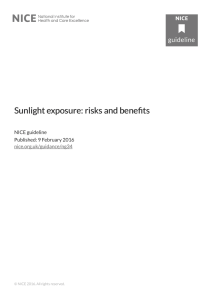 Sunlight exposure: risks and benefits
