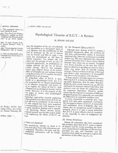 Psychological Theories of E.C.T.: A Review