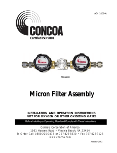 Micron Filter Assembly