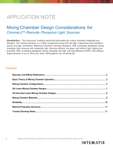 Application Note – Mixing Chamber Design