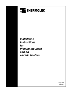 Installation instructions for Plenum-mounted add