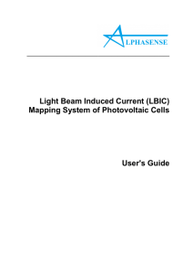 Light Beam Induced Current (LBIC) Mapping System