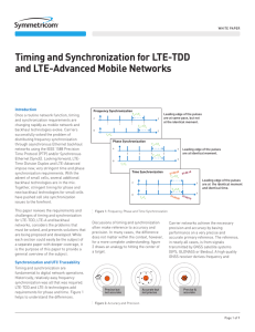 Timing and Synchronization for LTE-TDD and LTE