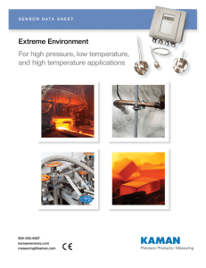 Kaman Extreme Environment sensor data sheet