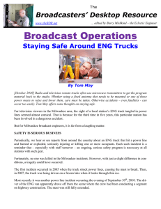 Staying Safe Around ENG Trucks - The Broadcasters` Desktop