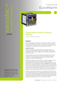 Temperature Control of Barley - nanodac