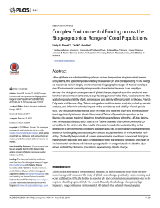 Complex Environmental Forcing across the Biogeographical Range