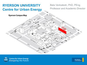 Bala Venkatesh - Ryerson Centre for Urban Energy
