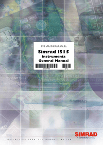 Simrad IS15 Instruments General Manual