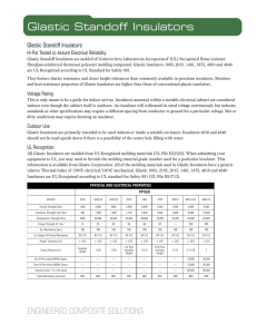 Data Sheet for Glastic Standoff Insulators