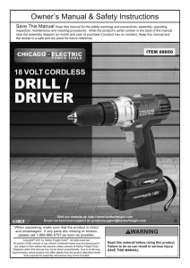 drill / driver - Harbor Freight Tools