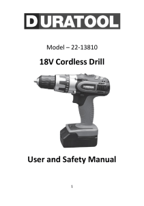 18V Cordless Drill