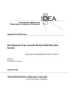 Development of an Acoustic Broken Rail Detection System