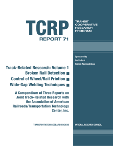 TCRP Report 71 - Track-Related Research: Volume 1