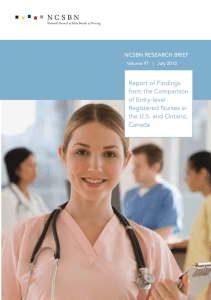 Report of Findings from the Comparison of Entry-level
