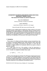 CONSISTENT MAXIMUM-LIKELIHOOD ESTIMATION