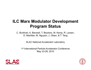 ILC Marx Modulator Development Program Status