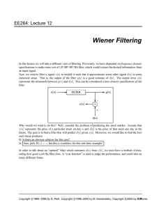 Wiener Filtering