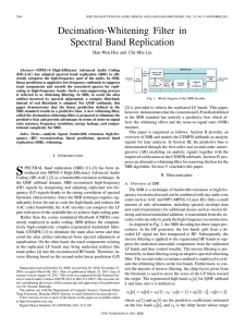 Decimation-Whitening Filter in Spectral Band Replication