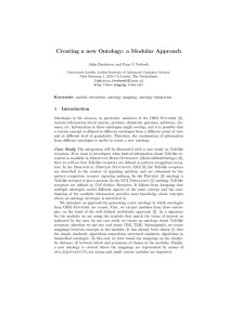 Creating a new Ontology: a Modular Approach - CEUR