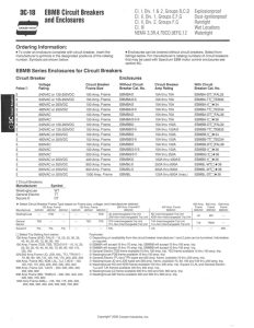 3C-18 EBMB Circuit Breakers and Enclosures