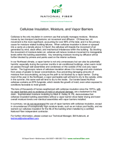 Cellulose Insulation, Moisture, and Vapor Barriers