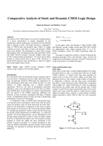 Comparative Analysis of Static and Dynamic CMOS Logic Design